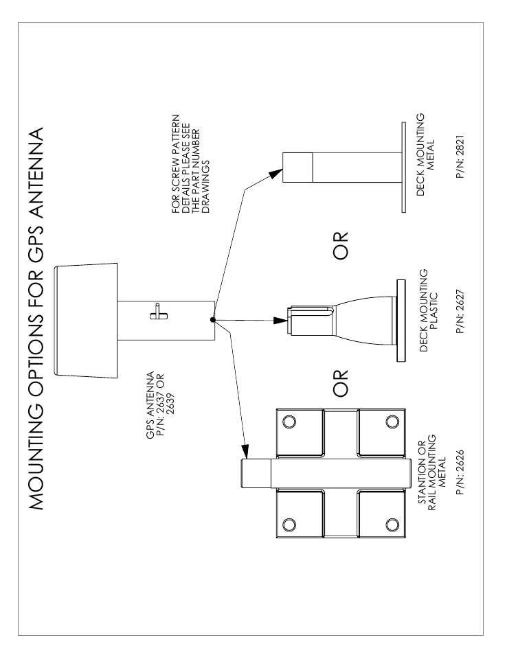 Sheet1, Drawing view1, Or mounting options for gps antenna | ACR Electronics Nauticast 2607 User Manual | Page 63 / 83