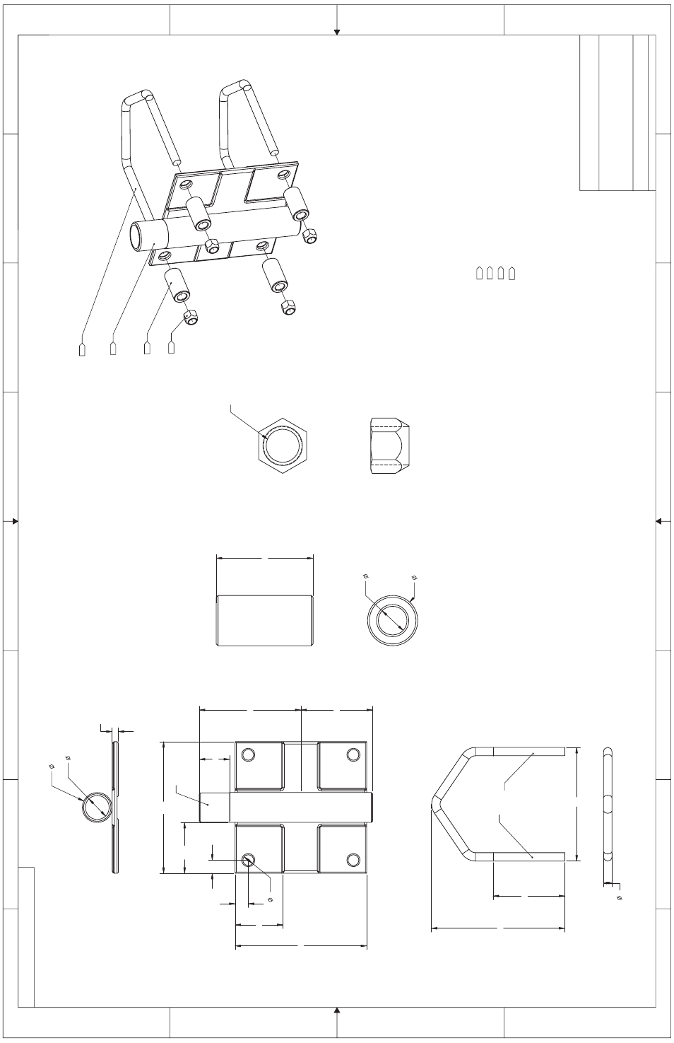 Antenna mount metal, gps, Ab 4 3 c d 1, Acr electronics, inc | ACR Electronics Nauticast 2607 User Manual | Page 64 / 83