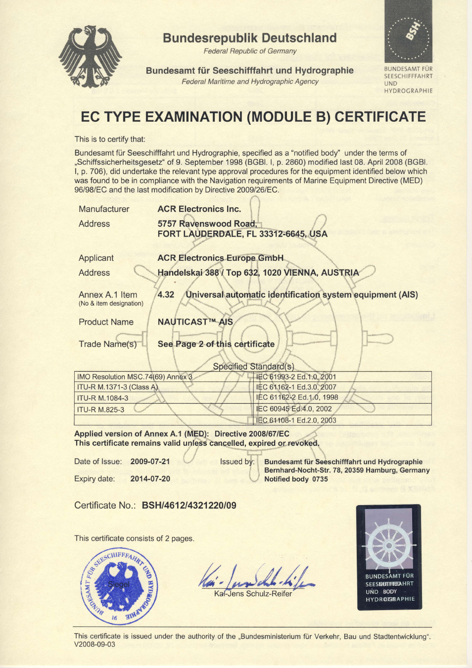 ACR Electronics Nauticast 2607 User Manual | Page 73 / 83