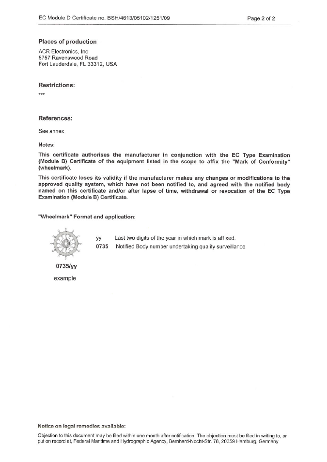 ACR Electronics Nauticast 2607 User Manual | Page 76 / 83