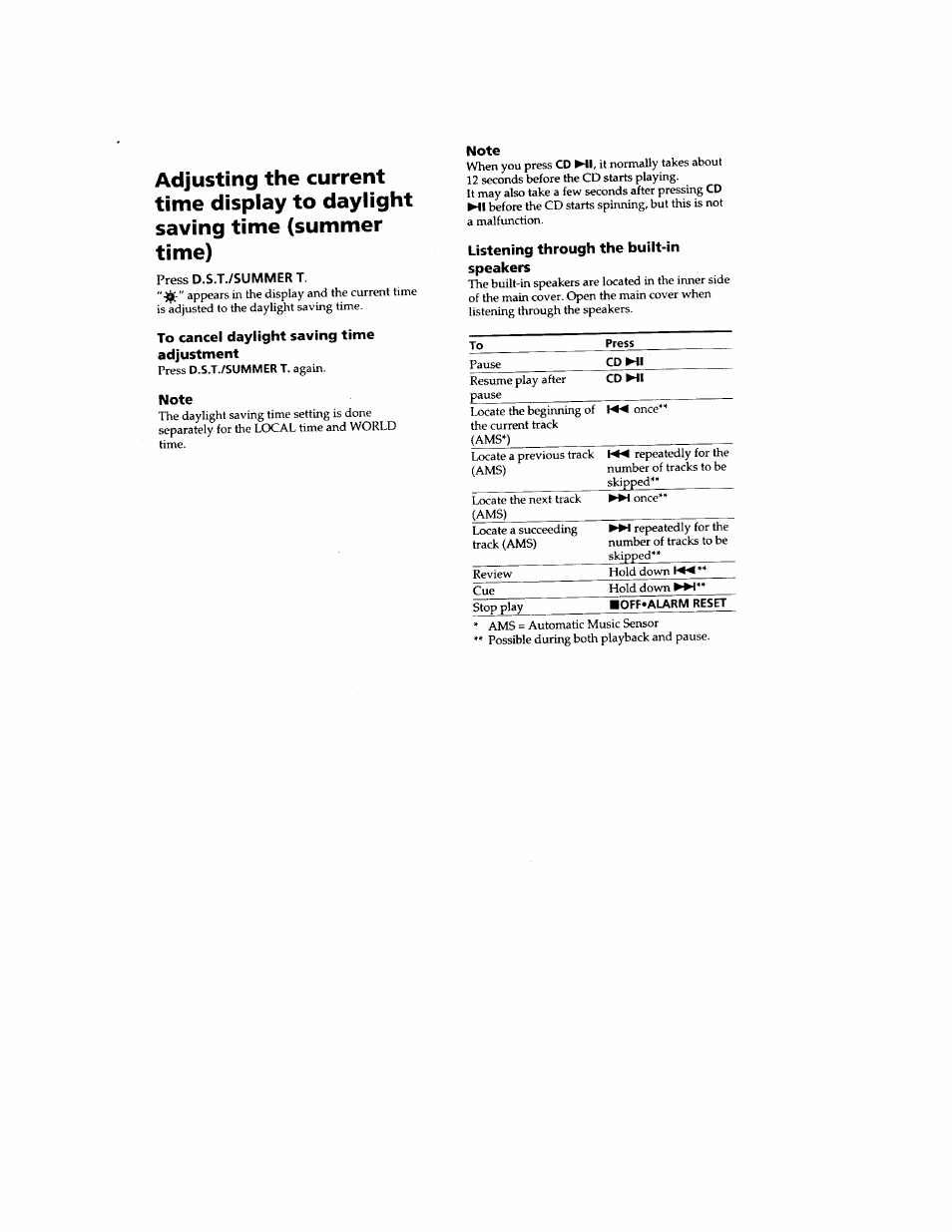 Sony ICF-CD2000 User Manual | Page 10 / 14