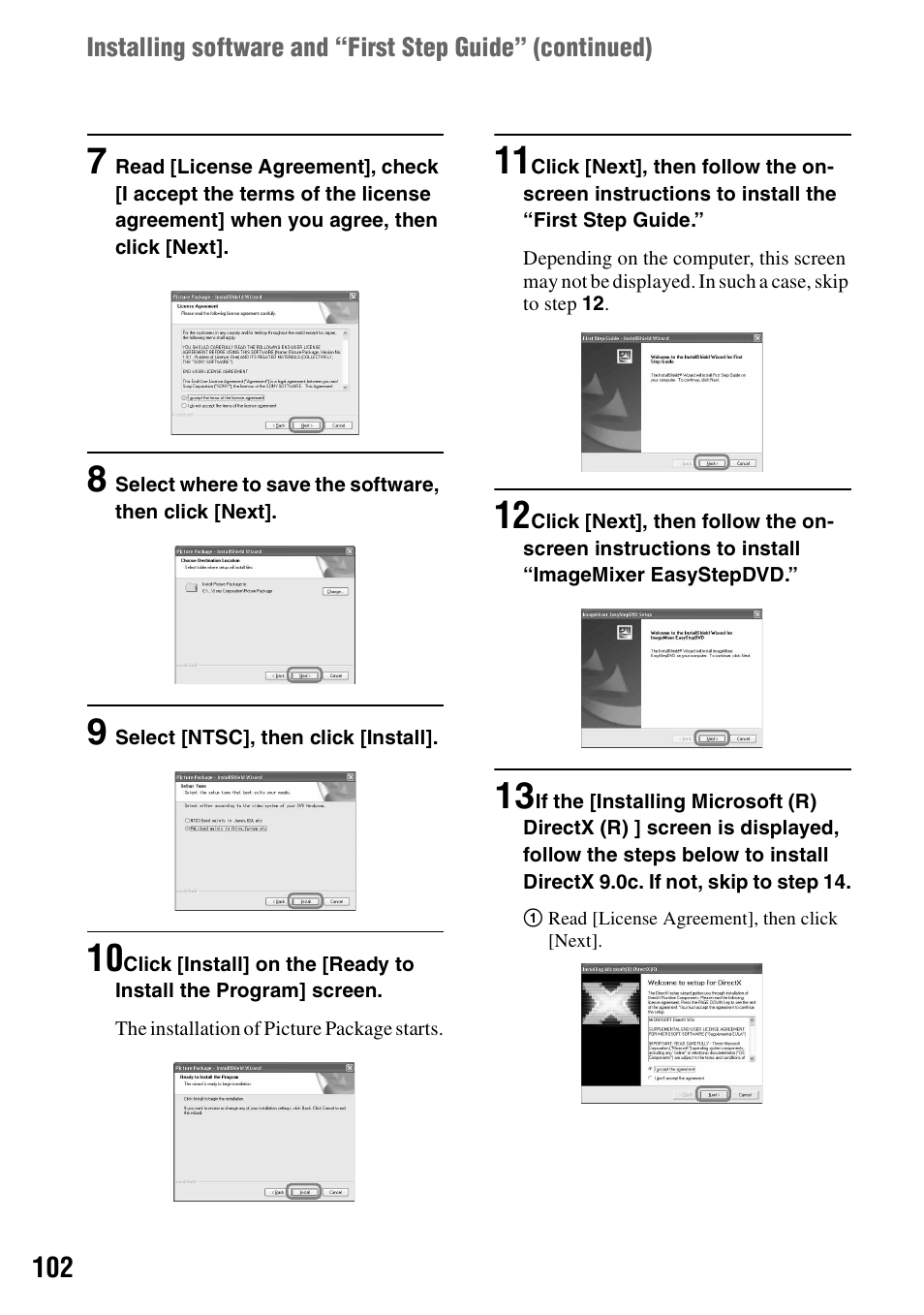 Sony DCR-DVD405 User Manual | Page 102 / 148