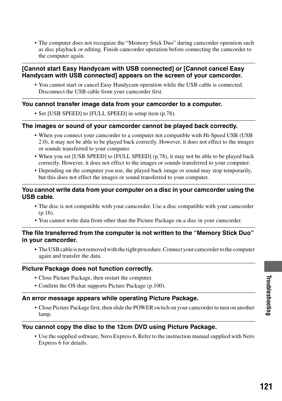 Sony DCR-DVD405 User Manual | Page 121 / 148