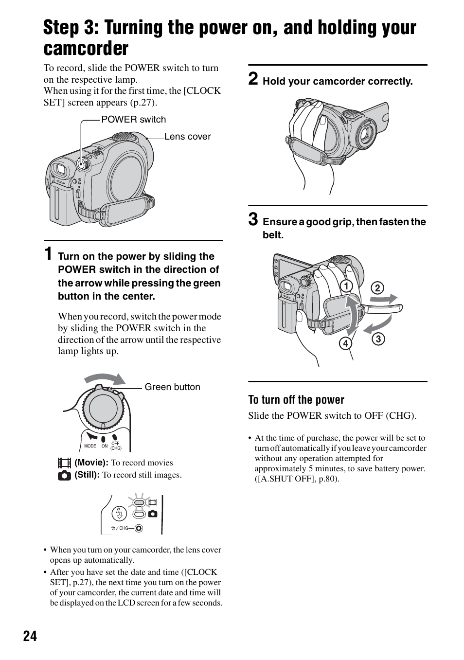 P.24) or | Sony DCR-DVD405 User Manual | Page 24 / 148