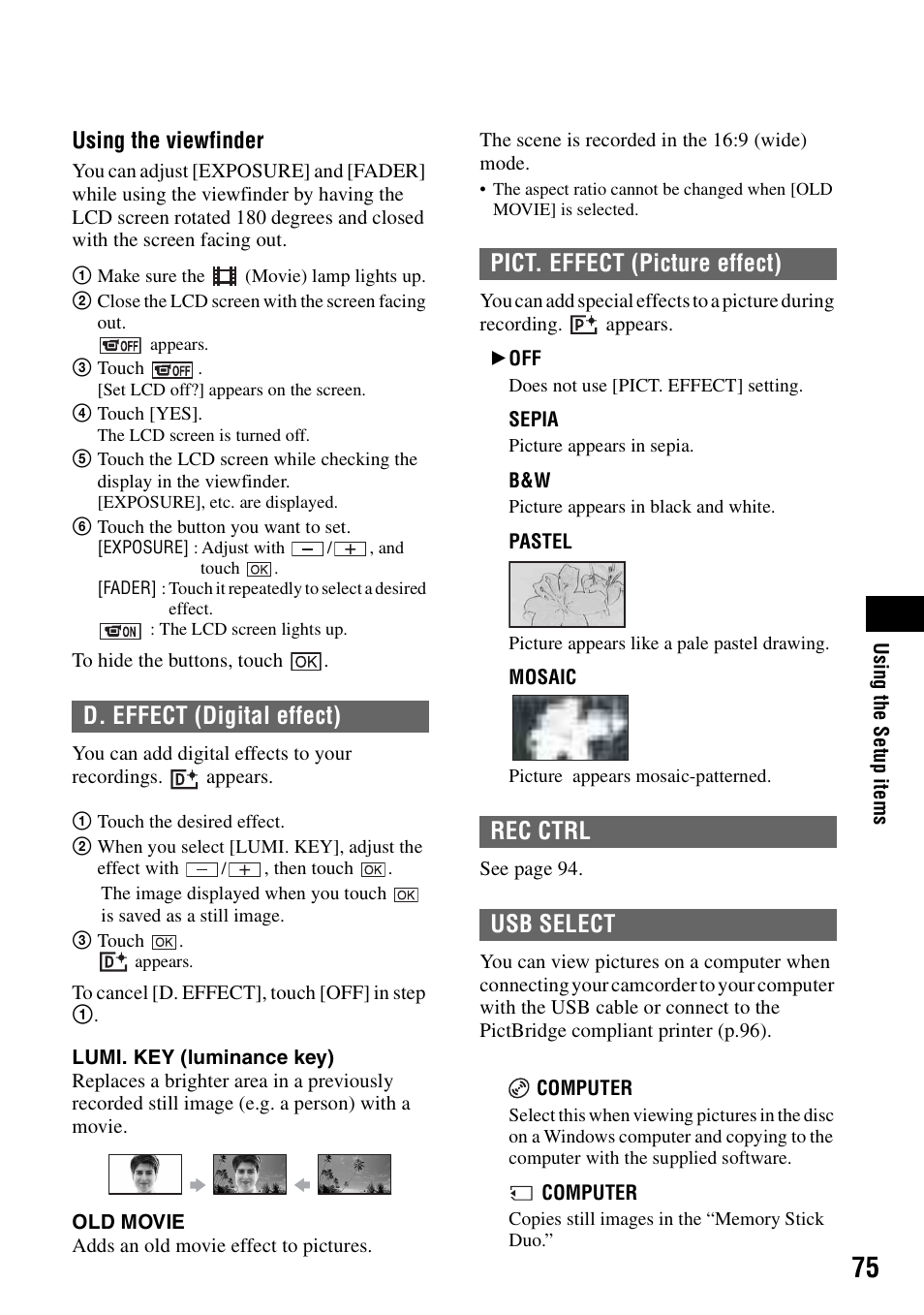 P.75, P.75) | Sony DCR-DVD405 User Manual | Page 75 / 148