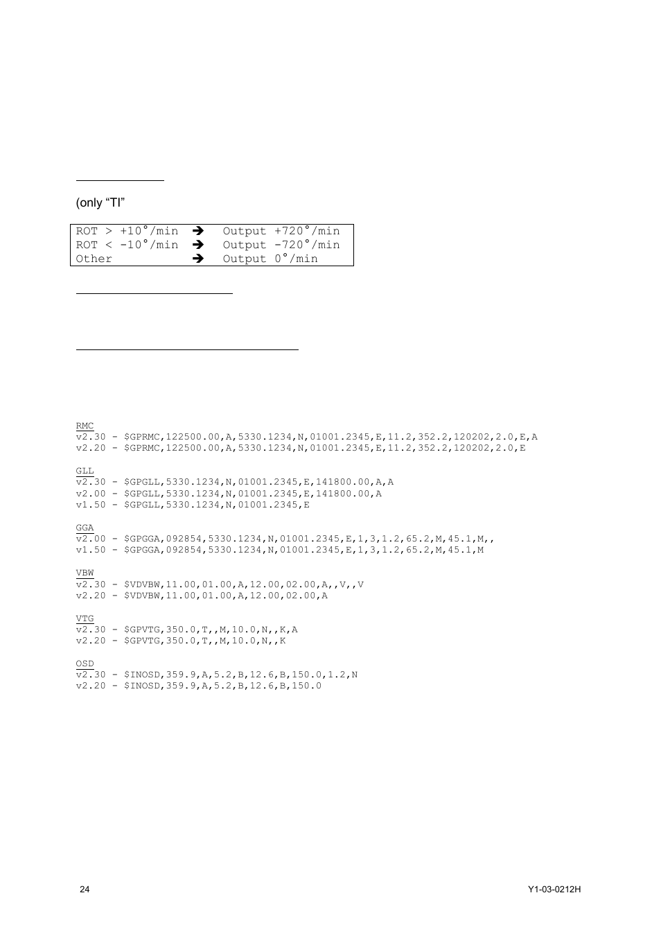Versions of nmea sentences | ACR Electronics 2662 User Manual | Page 28 / 100