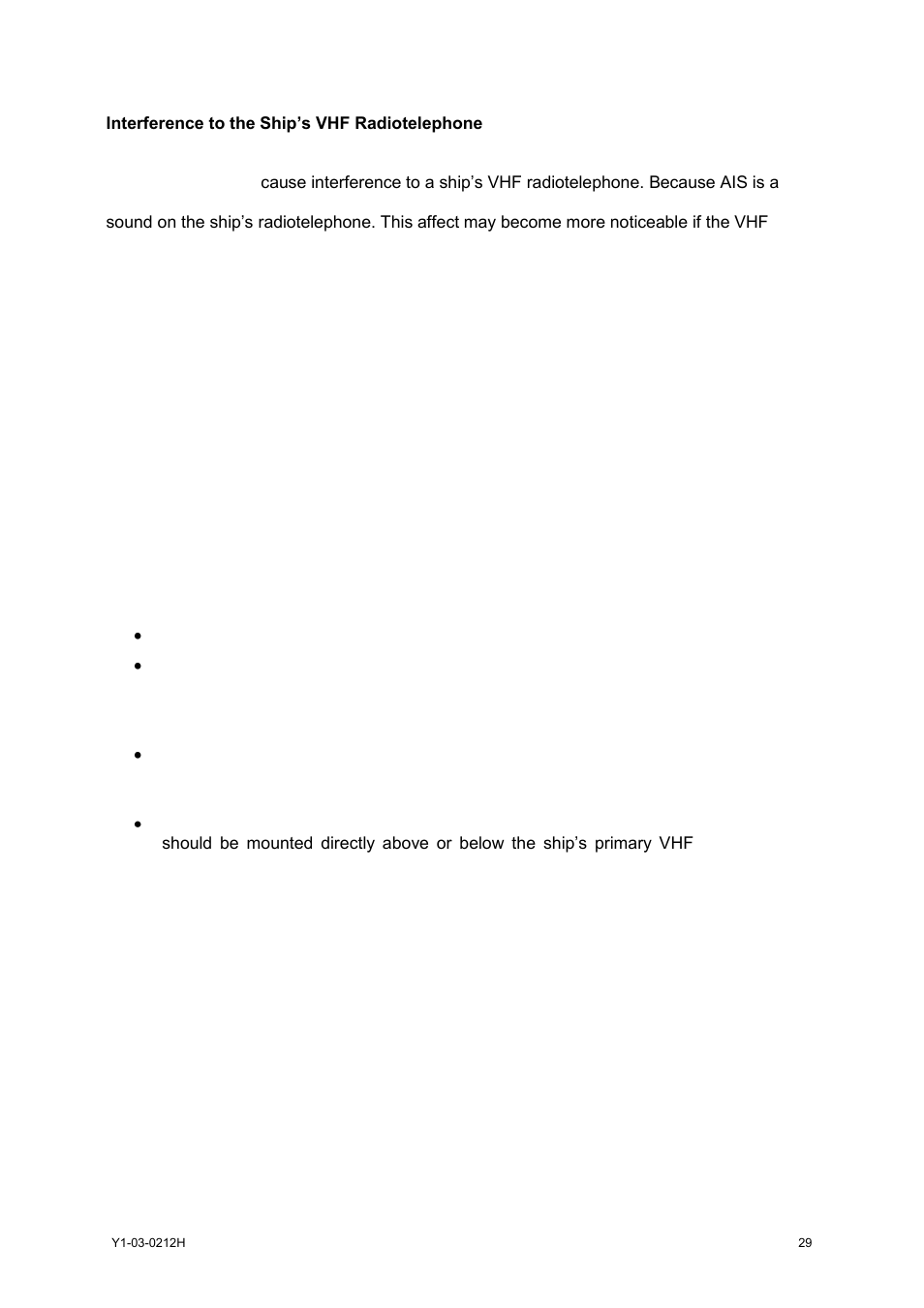 Installation of vhf / gps antennas, Vhf antenna installation, 13 installation of vhf / gps antennas | ACR Electronics 2662 User Manual | Page 33 / 100