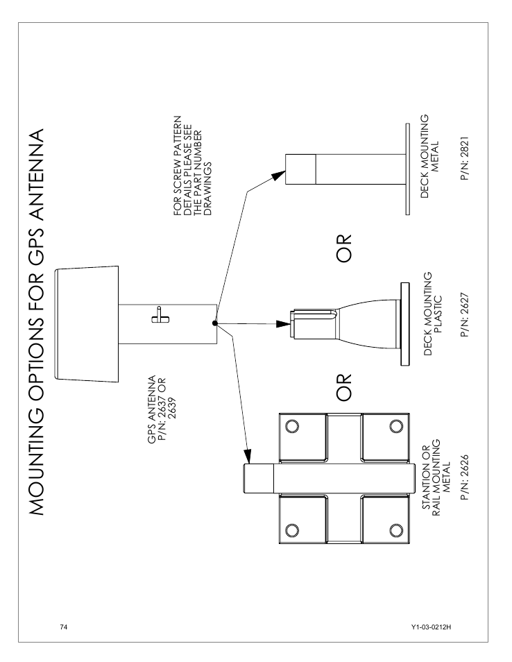 Sheet1, Drawing view1, Or mounting options for gps antenna | ACR Electronics 2662 User Manual | Page 78 / 100