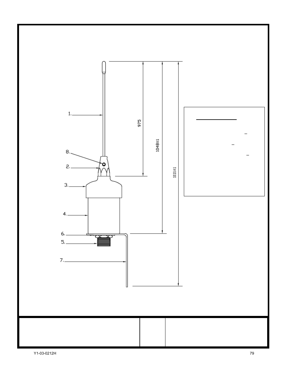 2628 antenna dimension and part description | ACR Electronics 2662 User Manual | Page 83 / 100