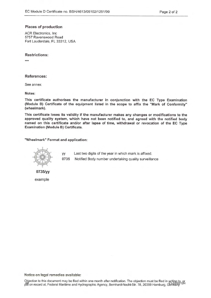 ACR Electronics 2662 User Manual | Page 92 / 100