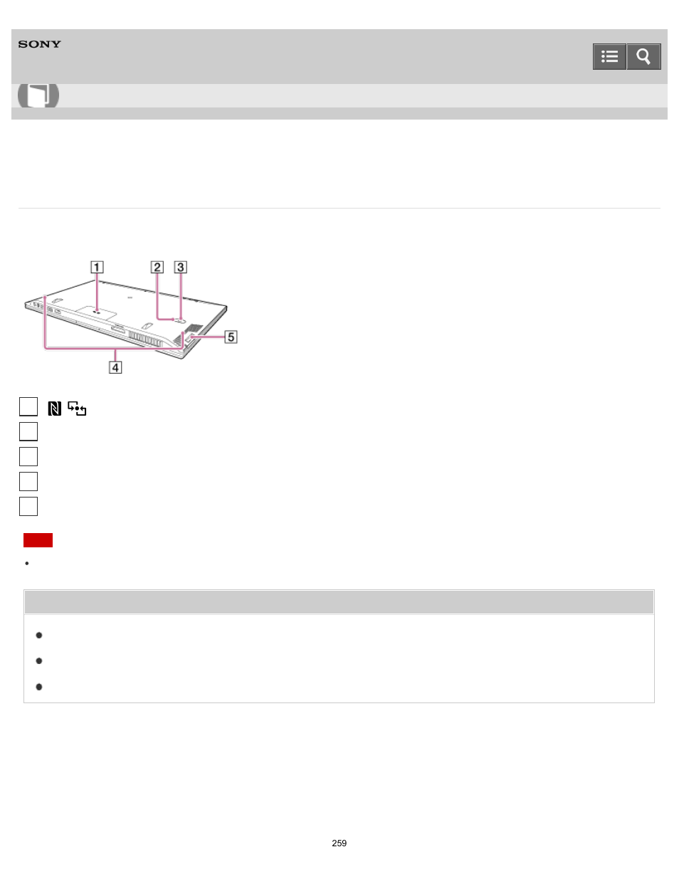 Parts and controls on the bottom, User guide | Sony SVD13236PXW User Manual | Page 259 / 497