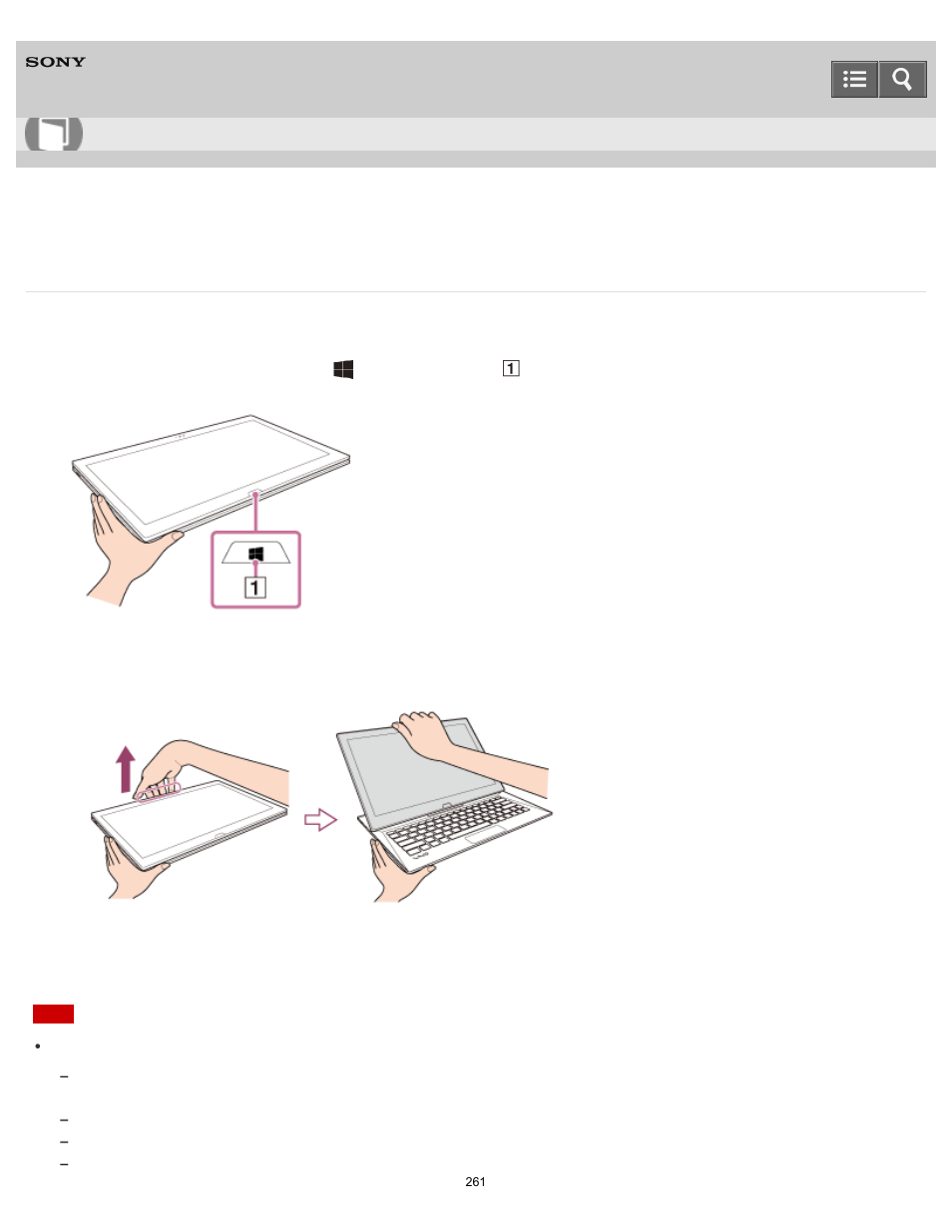 Raising the lcd screen, User guide | Sony SVD13236PXW User Manual | Page 261 / 497