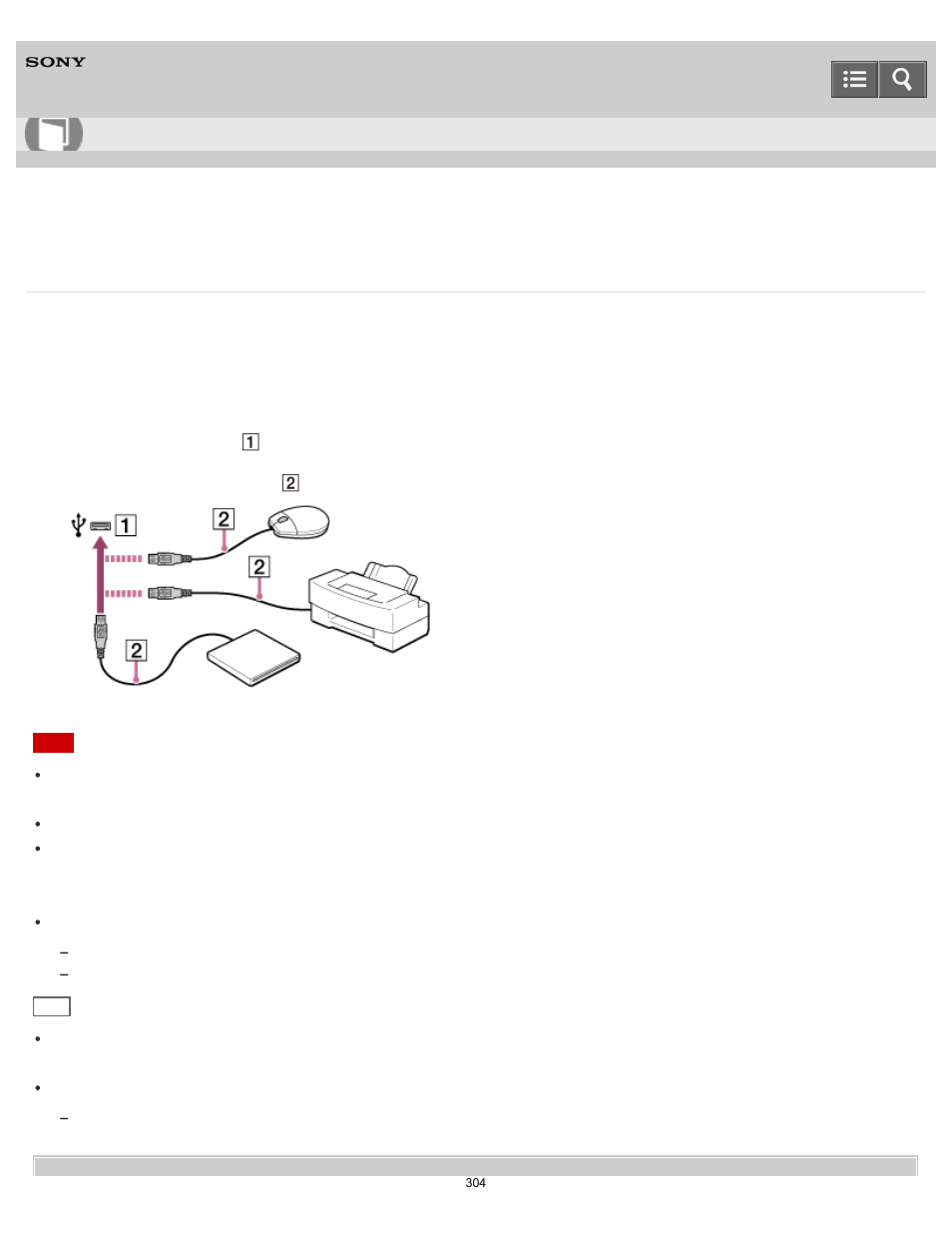 Connecting a usb device, User guide | Sony SVD13236PXW User Manual | Page 304 / 497