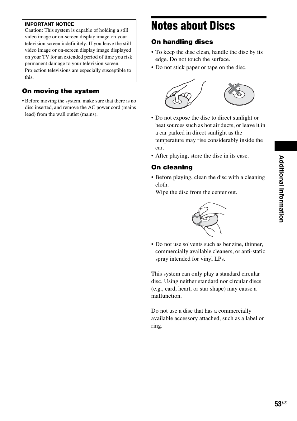 Notes about discs | Sony BDV-N890W User Manual | Page 53 / 68