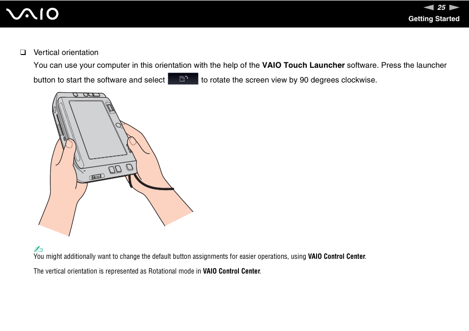 Sony VGN-UX490N User Manual | Page 25 / 196