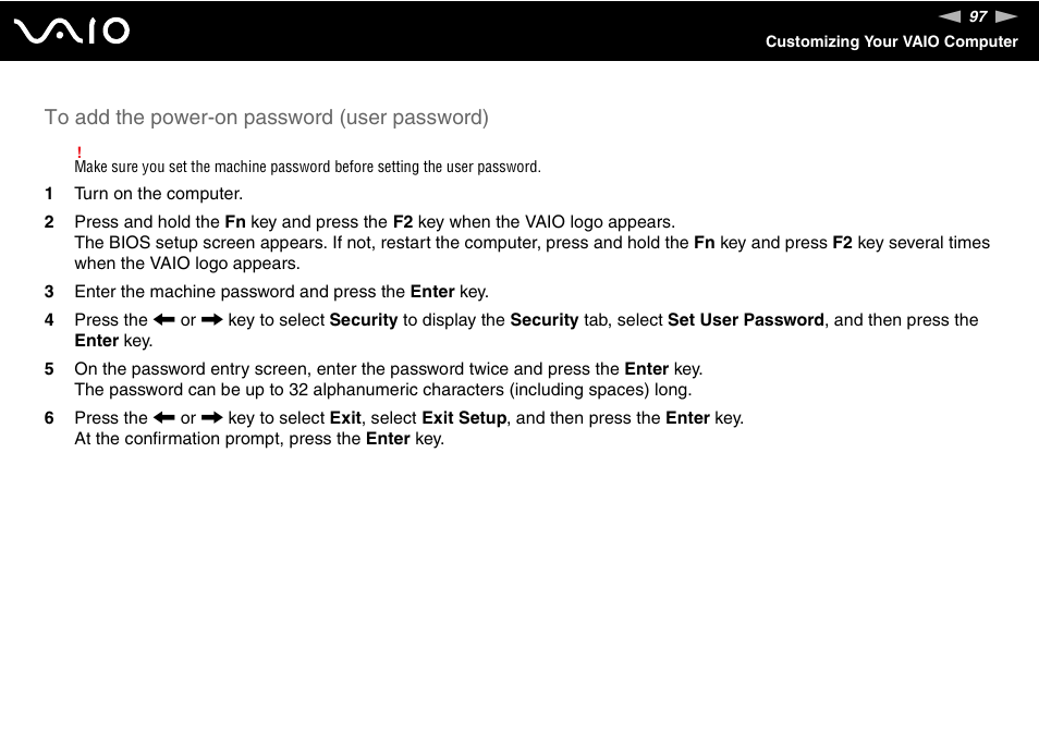 Sony VGN-UX490N User Manual | Page 97 / 196