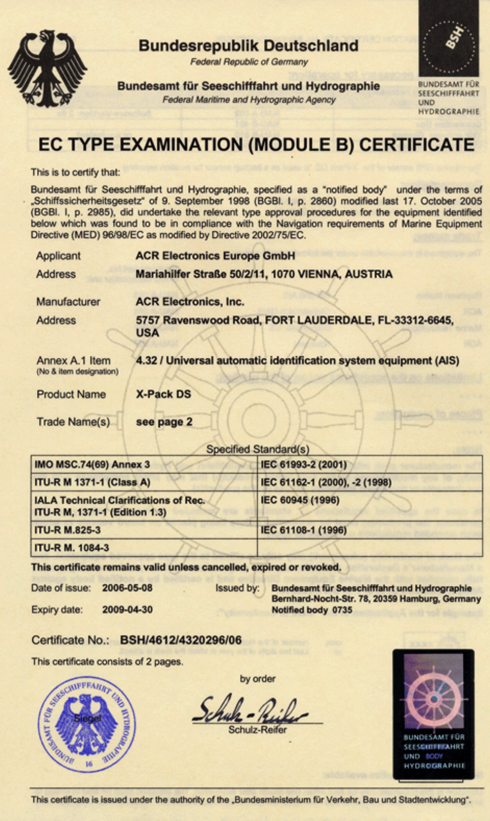 ACR Electronics Nauticast Y1-03-0211 User Manual | Page 103 / 111