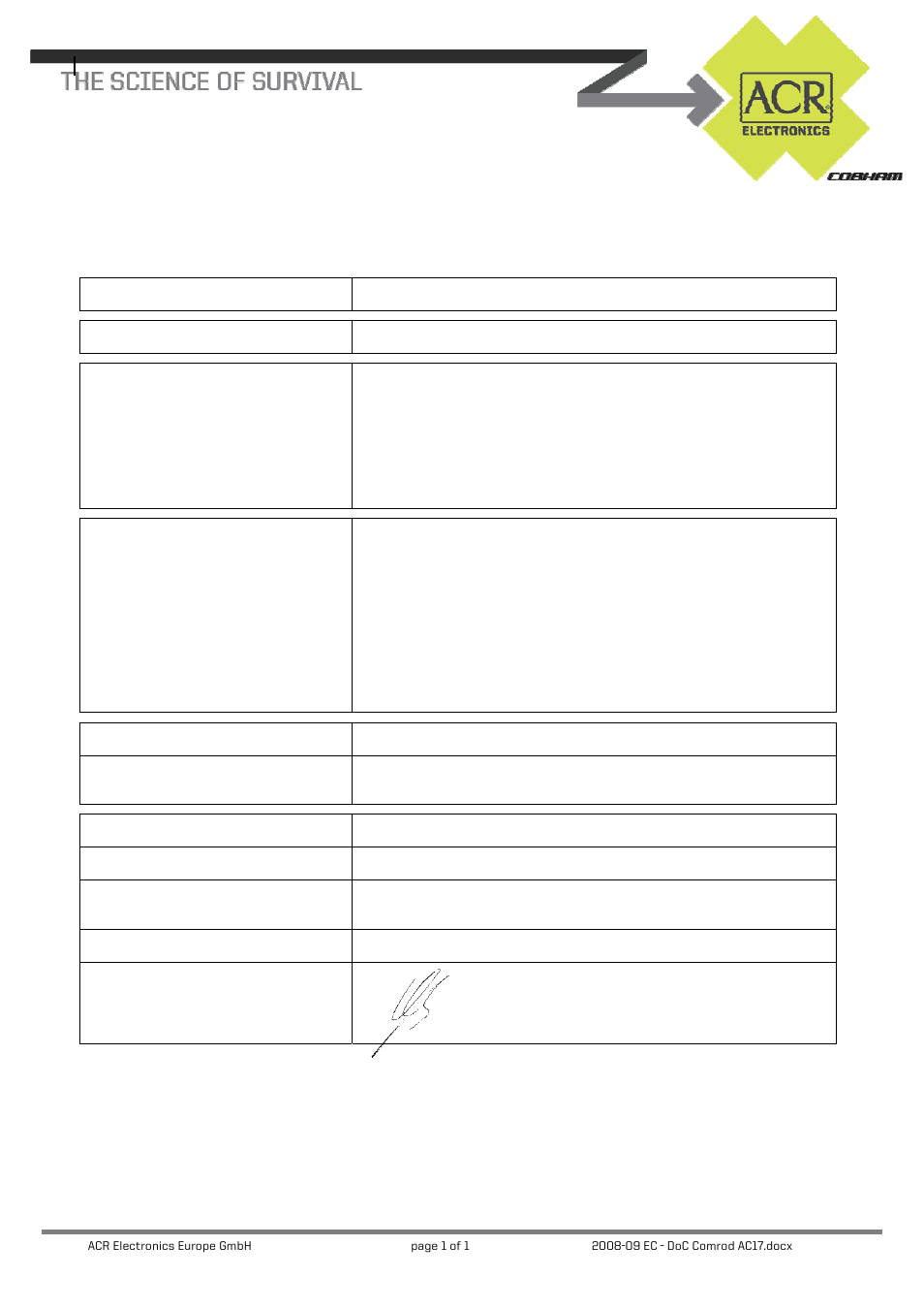ACR Electronics Nauticast Y1-03-0211 User Manual | Page 109 / 111