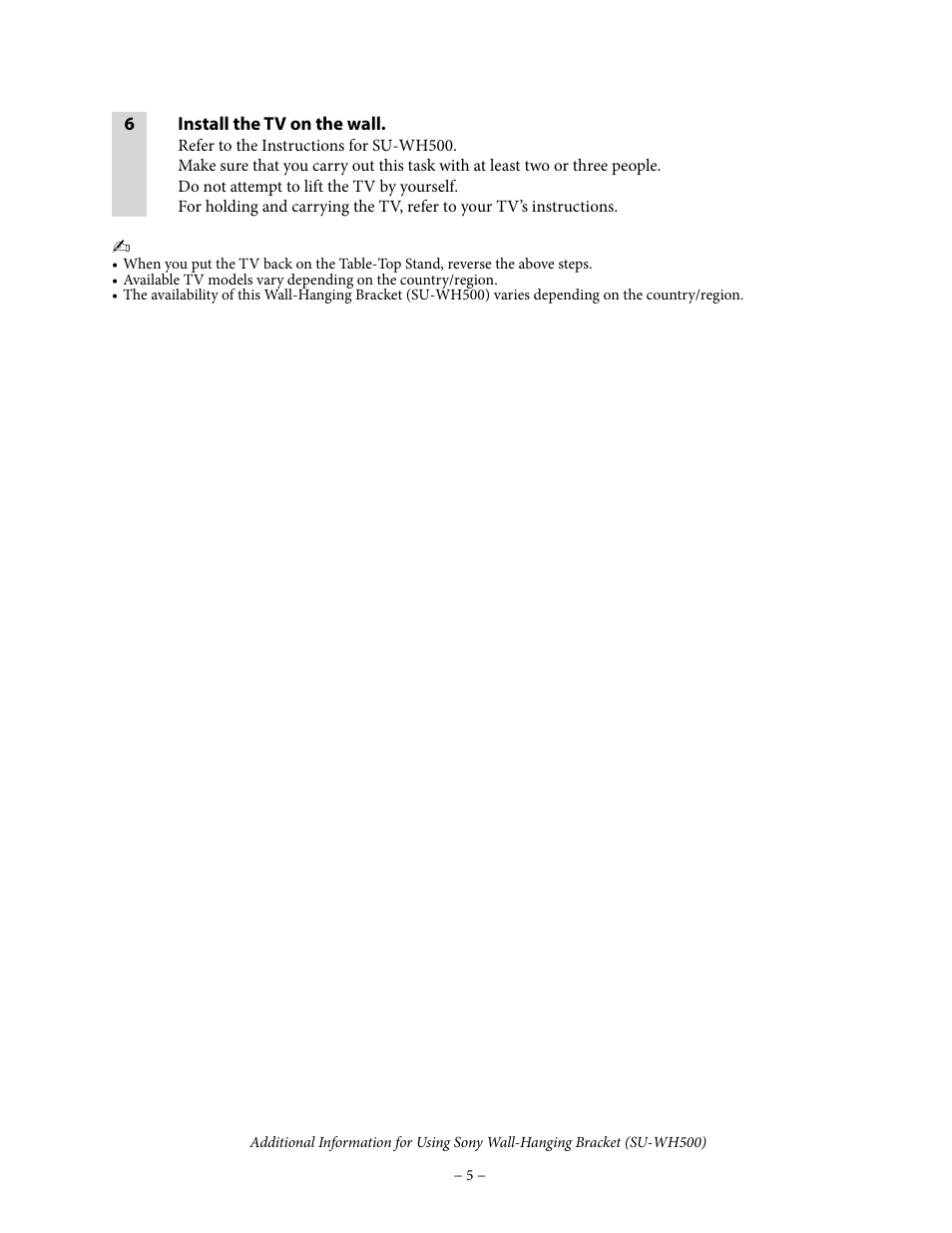 Sony KDL-60NX720 User Manual | Page 5 / 5