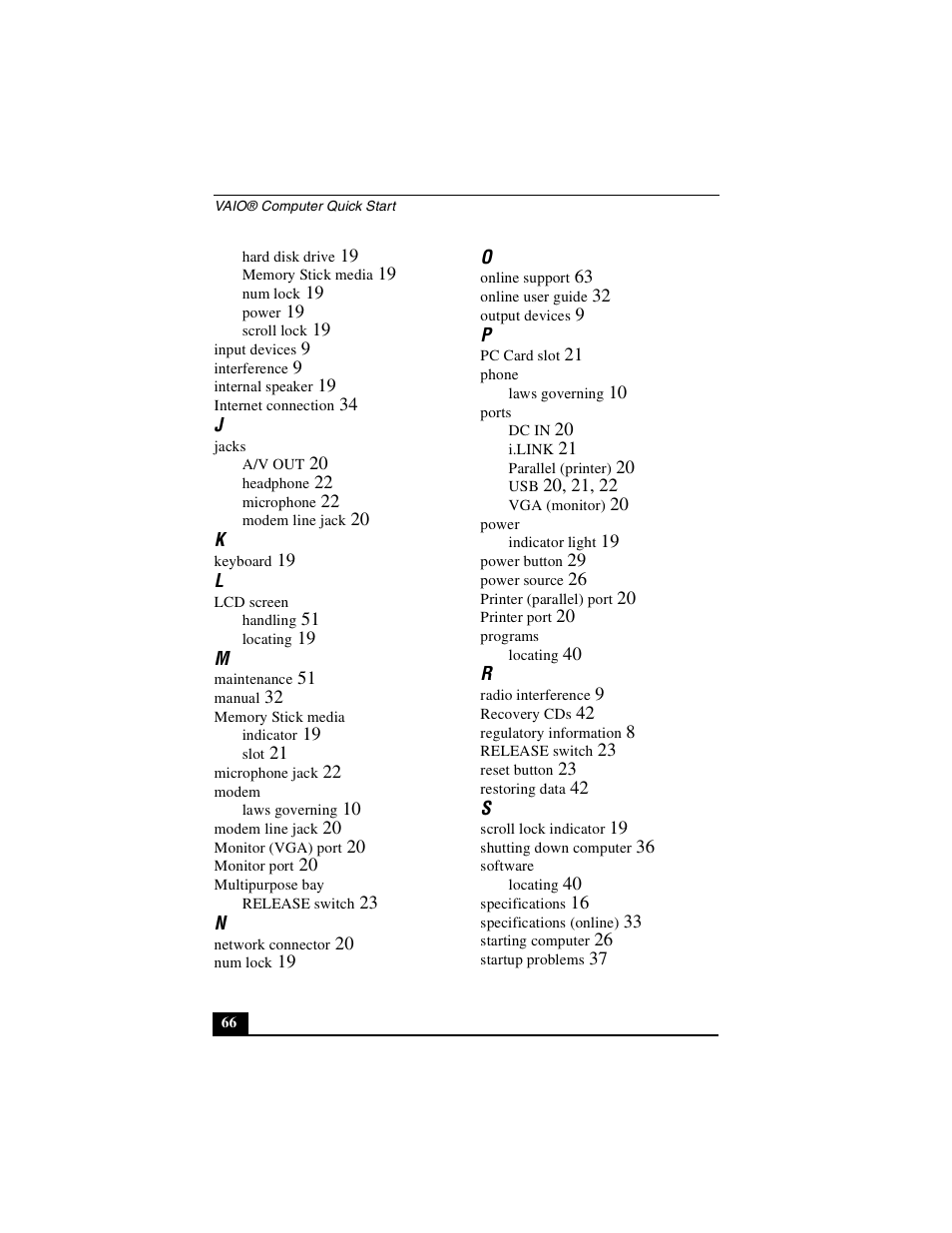 Sony PCG-GRX700P User Manual | Page 66 / 68