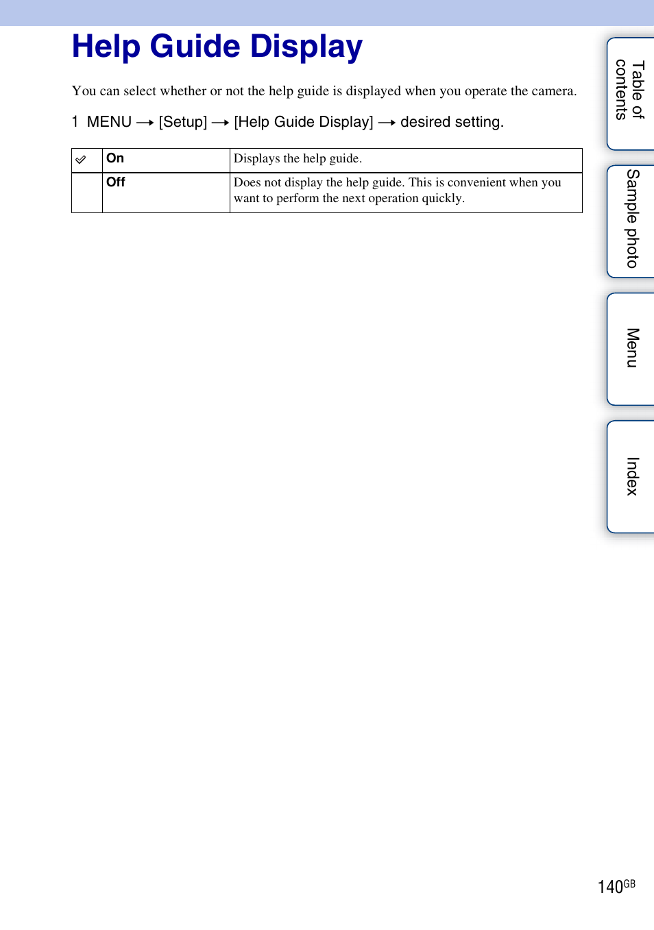 Help guide display | Sony NEX-5NK User Manual | Page 140 / 200