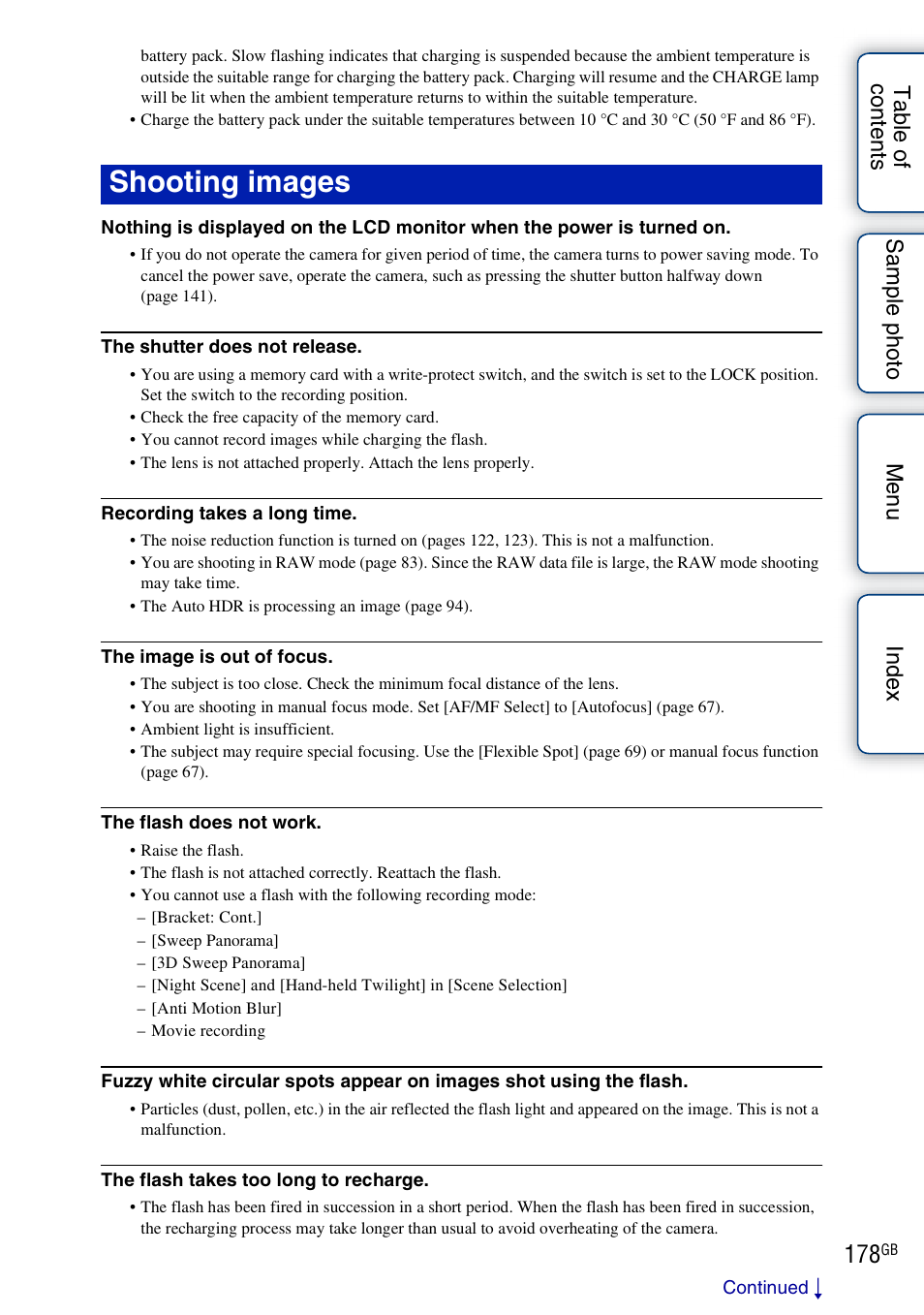 Shooting images | Sony NEX-5NK User Manual | Page 178 / 200