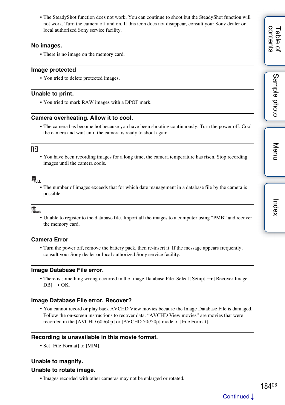 Sony NEX-5NK User Manual | Page 184 / 200