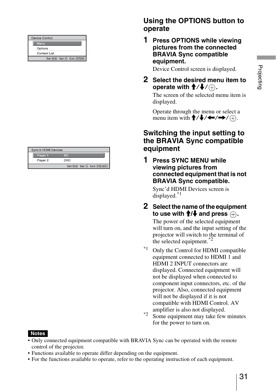 Sony VPL-HW20A User Manual | Page 31 / 83