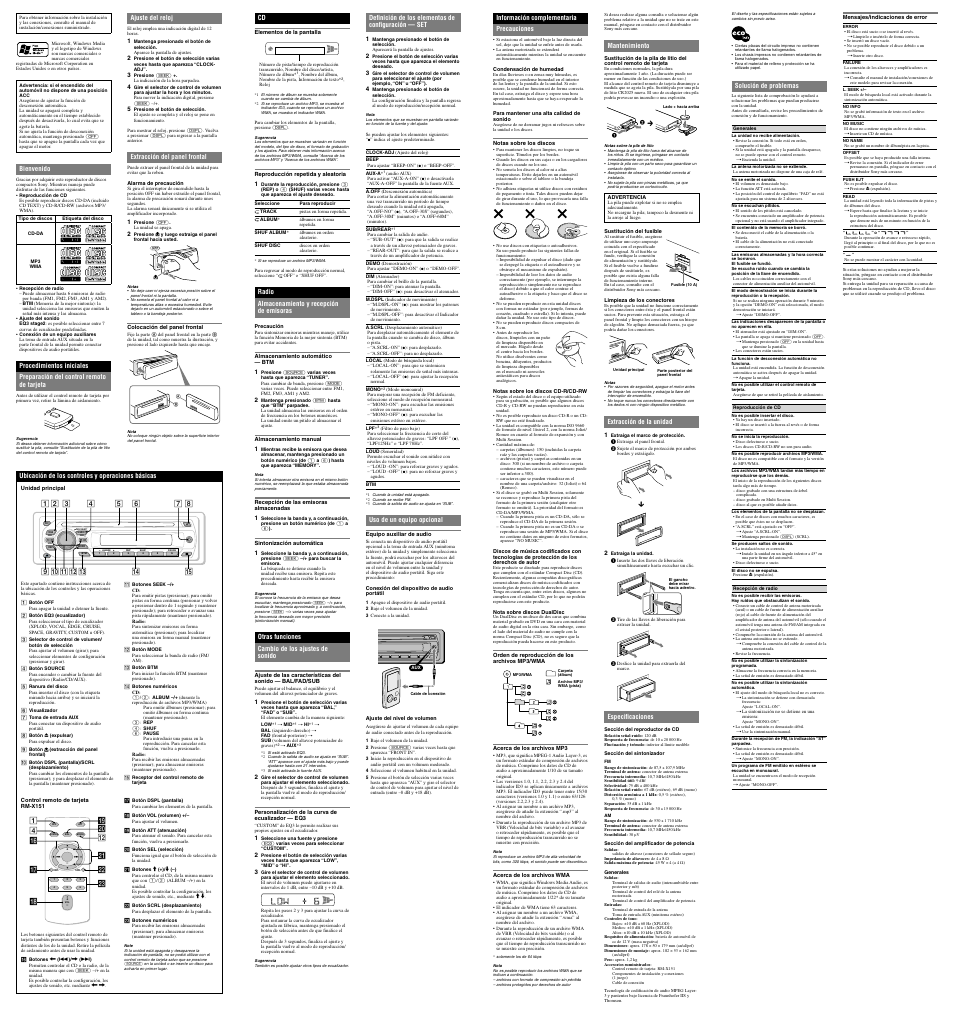 Sony CDX-GT08 User Manual | Page 2 / 2