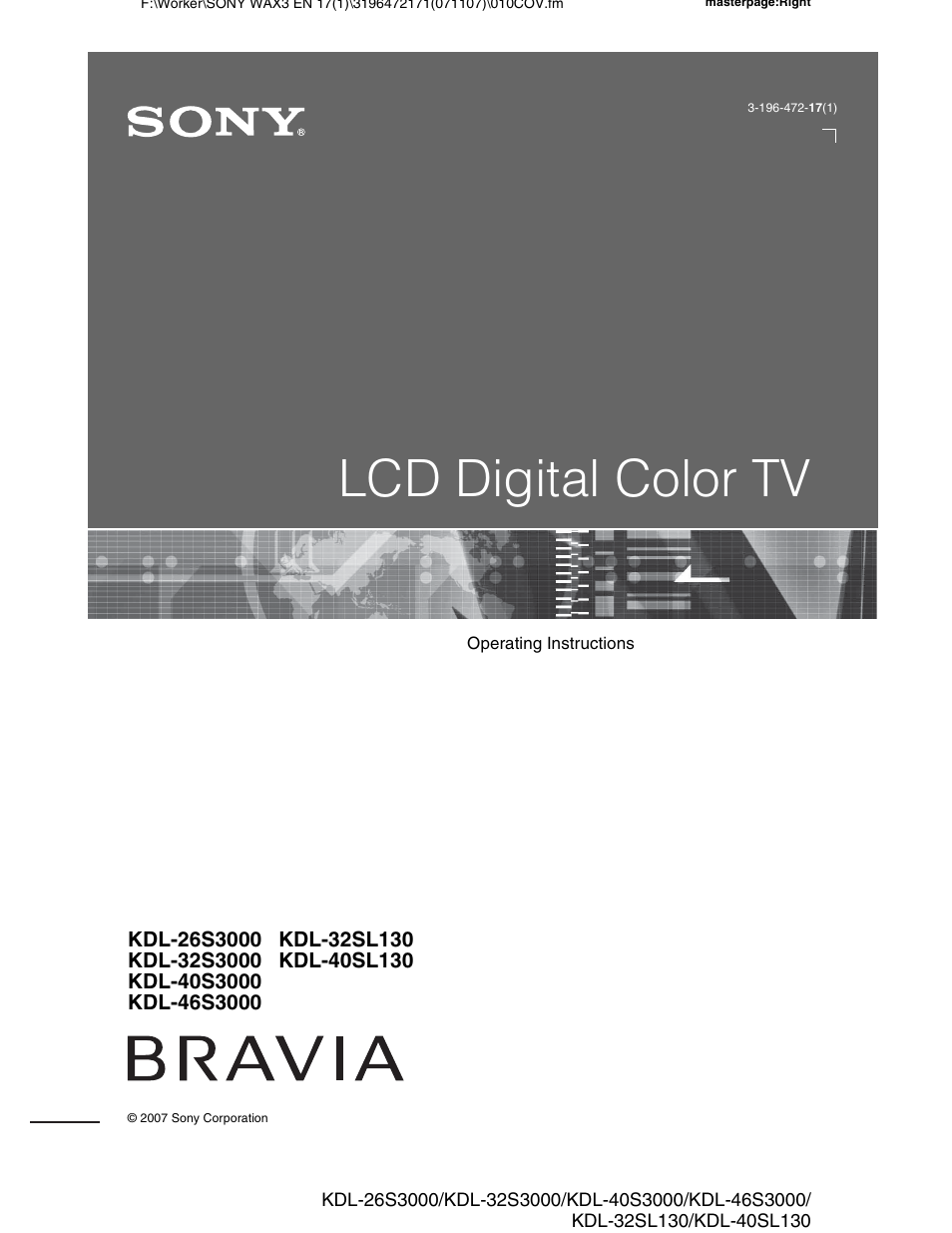 Sony KDL-40SL130 User Manual | 48 pages