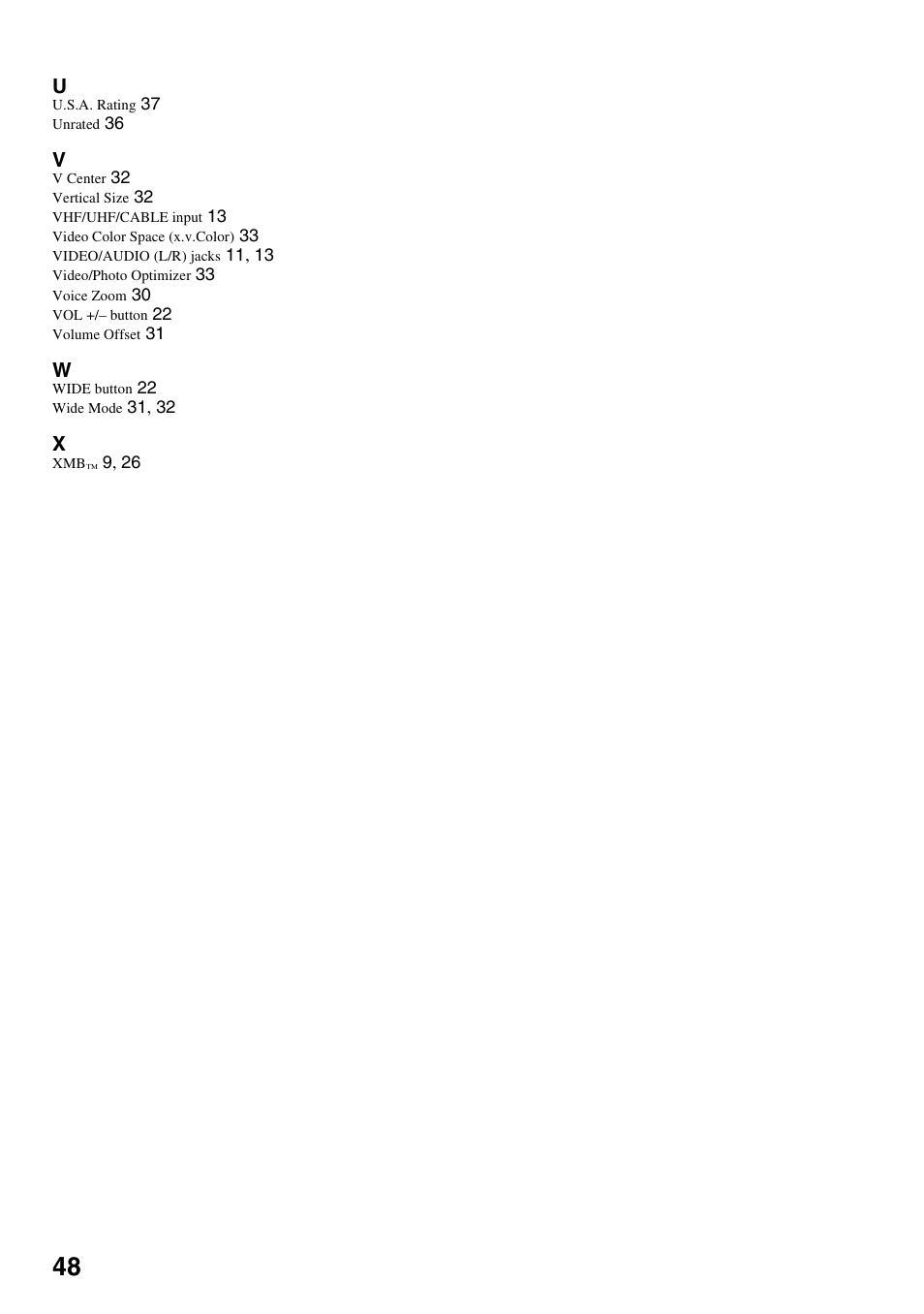 Sony KDL-40WL135 User Manual | Page 48 / 52
