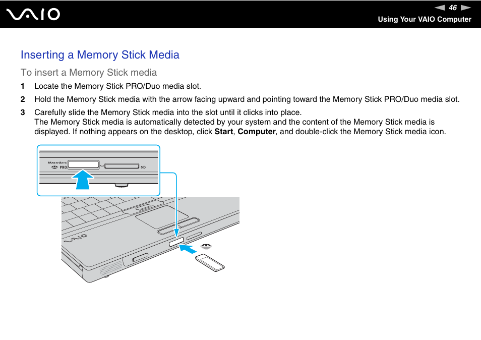 Sony VGN-BX740 User Manual | Page 46 / 231