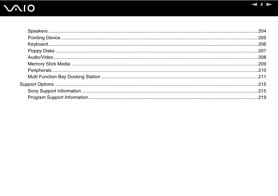 Sony VGN-BX740 User Manual | Page 5 / 231