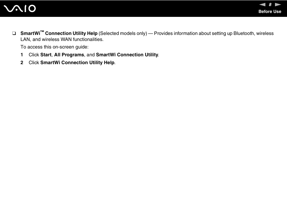 Sony VGN-BX740 User Manual | Page 8 / 231
