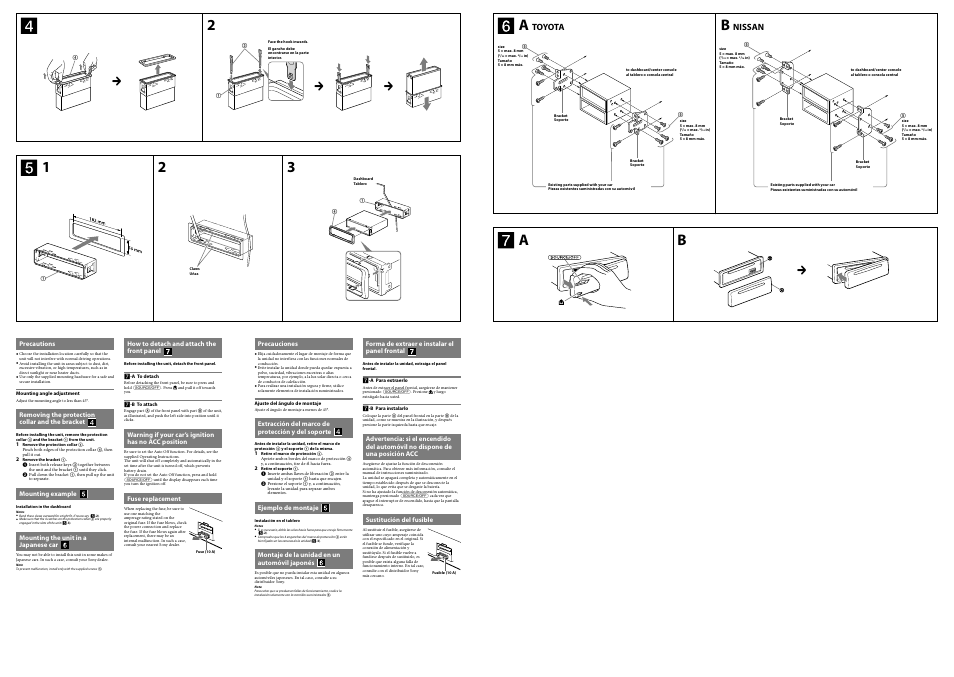 Toyota, Nissan | Sony CDX-GT40U User Manual | Page 2 / 2