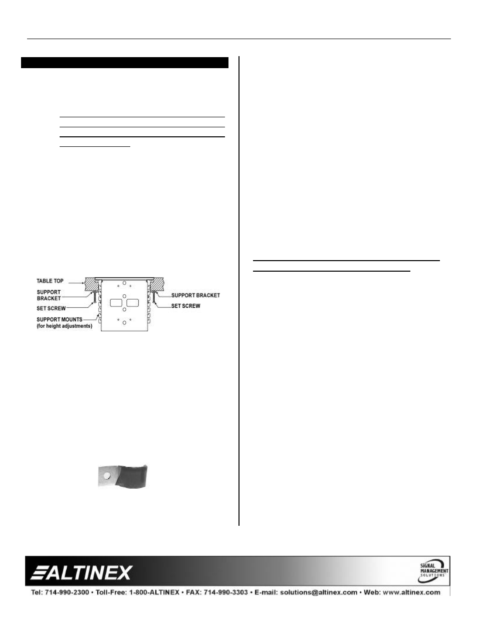 Accessories | Altinex Tilt 'N Plug Interconnect Box TNP100AU User Manual | Page 10 / 13