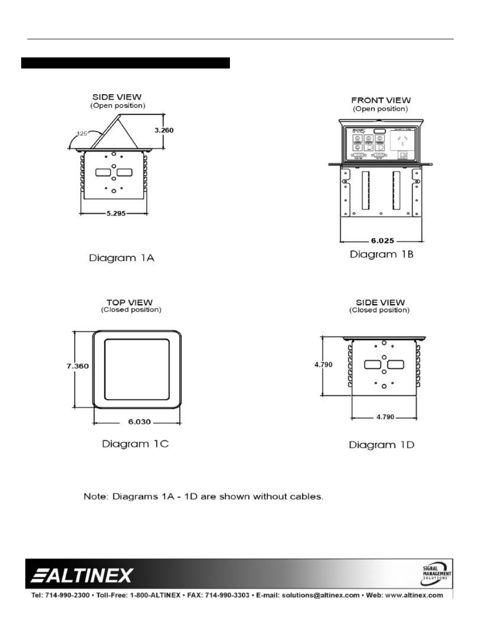 Accessories | Altinex Tilt 'N Plug Interconnect Box TNP100AU User Manual | Page 5 / 13
