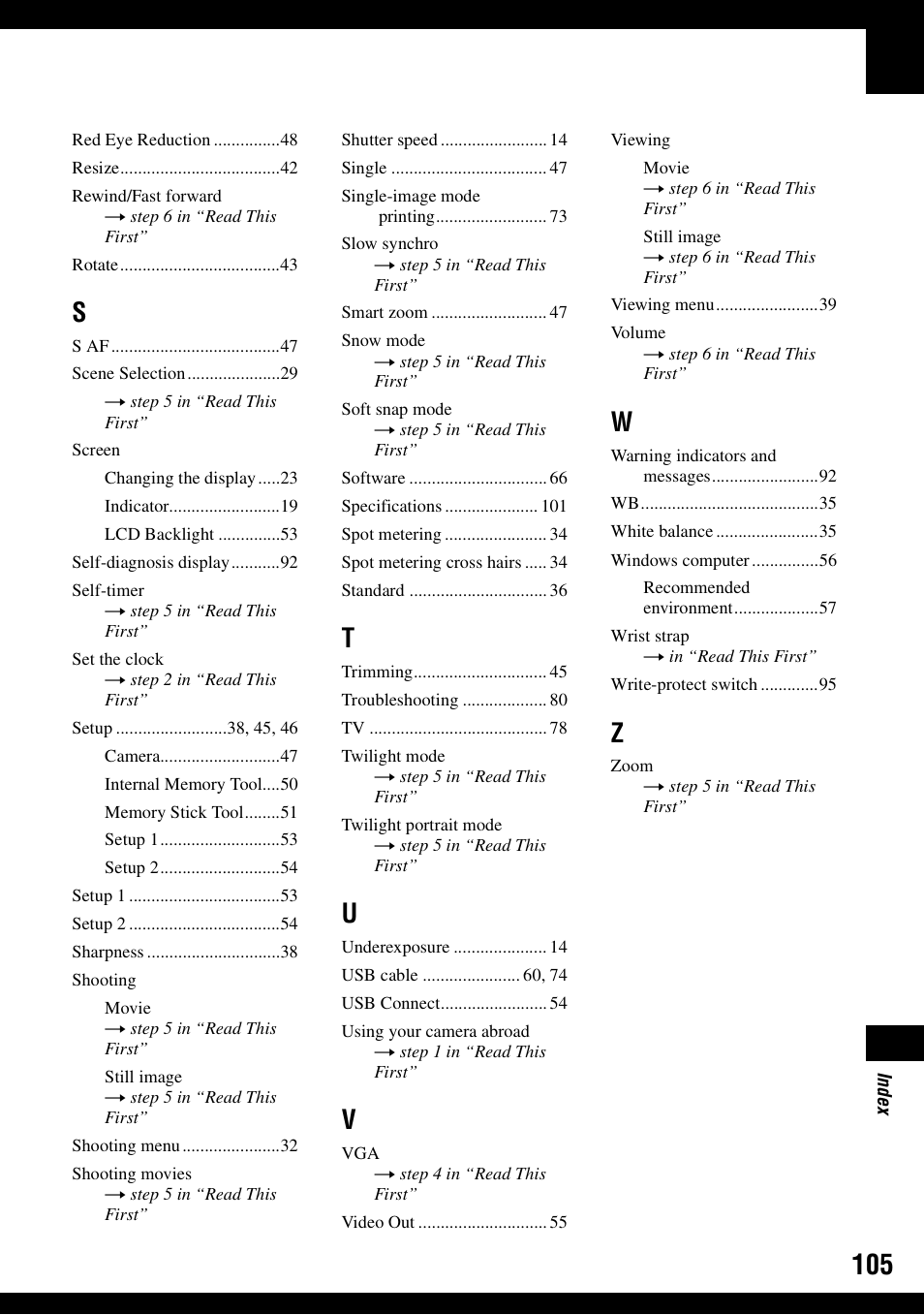 Sony DSC-W30 User Manual | Page 105 / 107