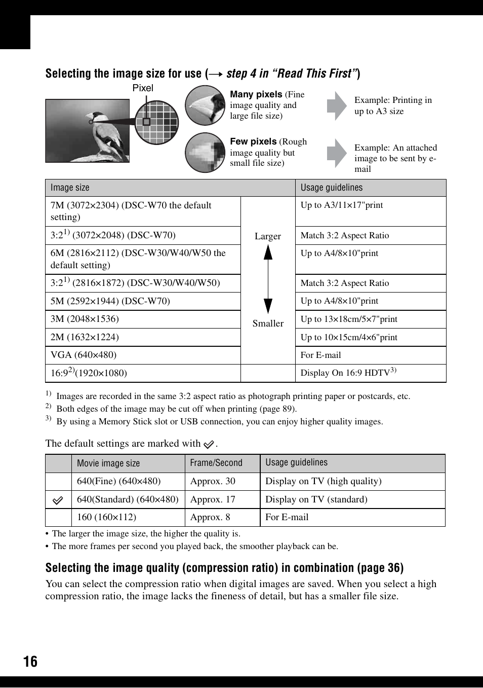 Sony DSC-W30 User Manual | Page 16 / 107
