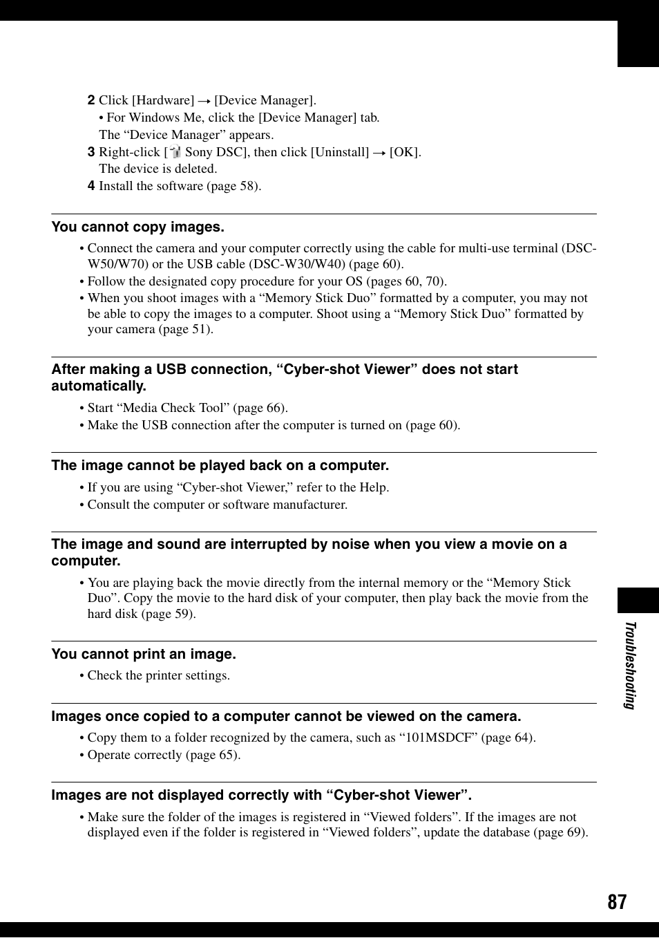 Sony DSC-W30 User Manual | Page 87 / 107