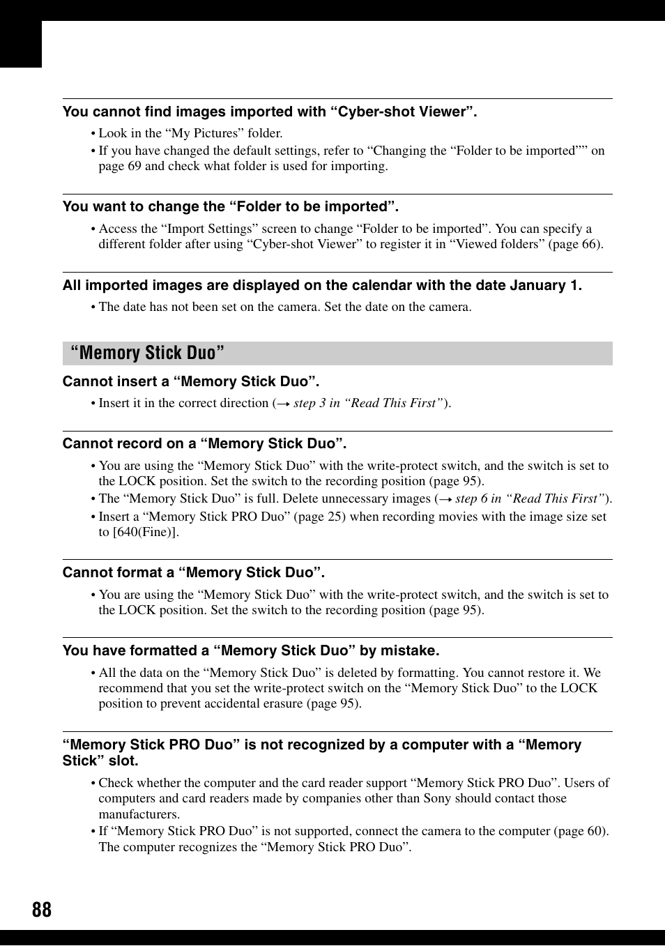 Sony DSC-W30 User Manual | Page 88 / 107