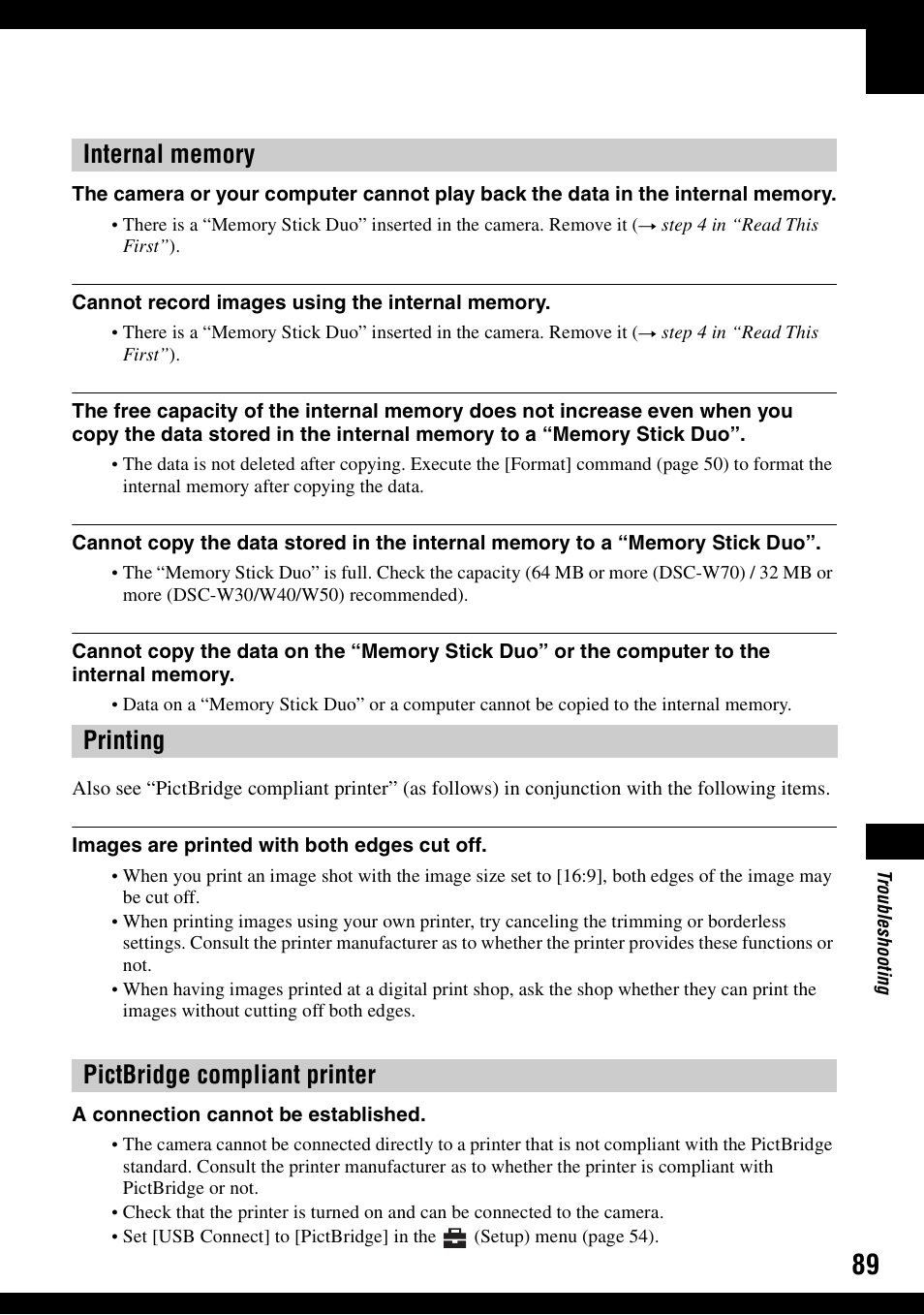 Sony DSC-W30 User Manual | Page 89 / 107