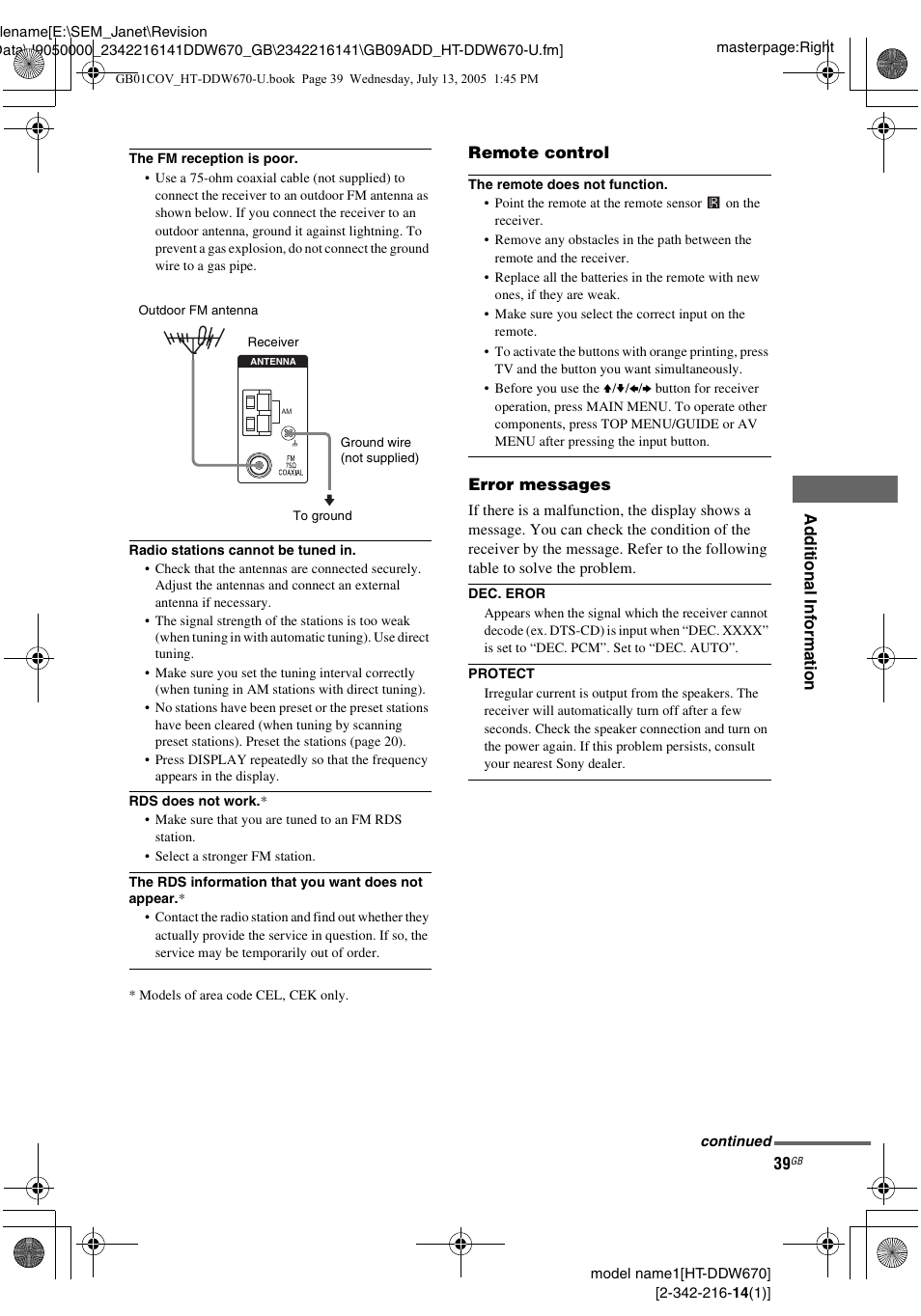 Sony HT-DDW670 User Manual | Page 39 / 44