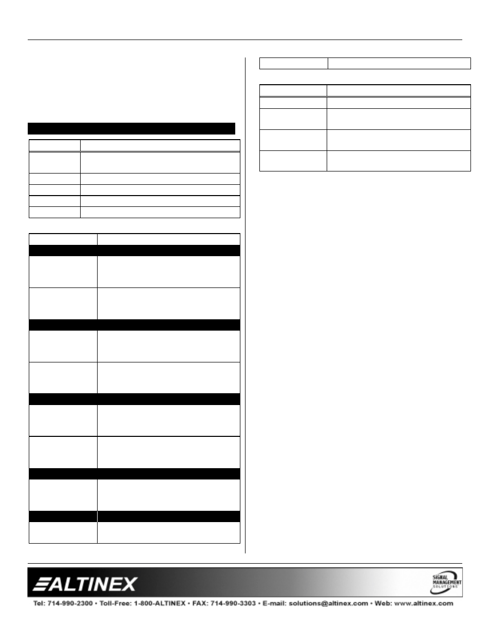 Interfaces | Altinex Compact Analog Interfaces VA6804SX User Manual | Page 11 / 13