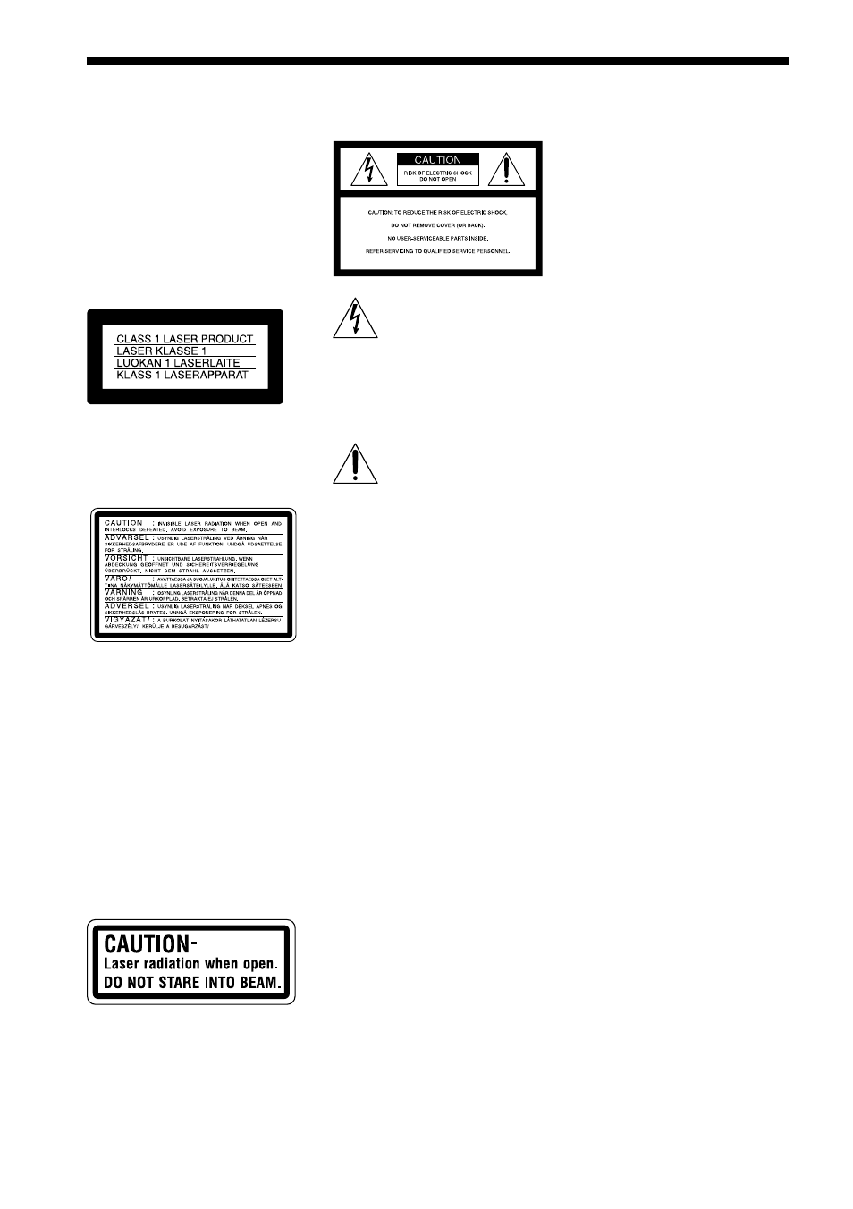 Warning | Sony HCD-S500 User Manual | Page 2 / 84