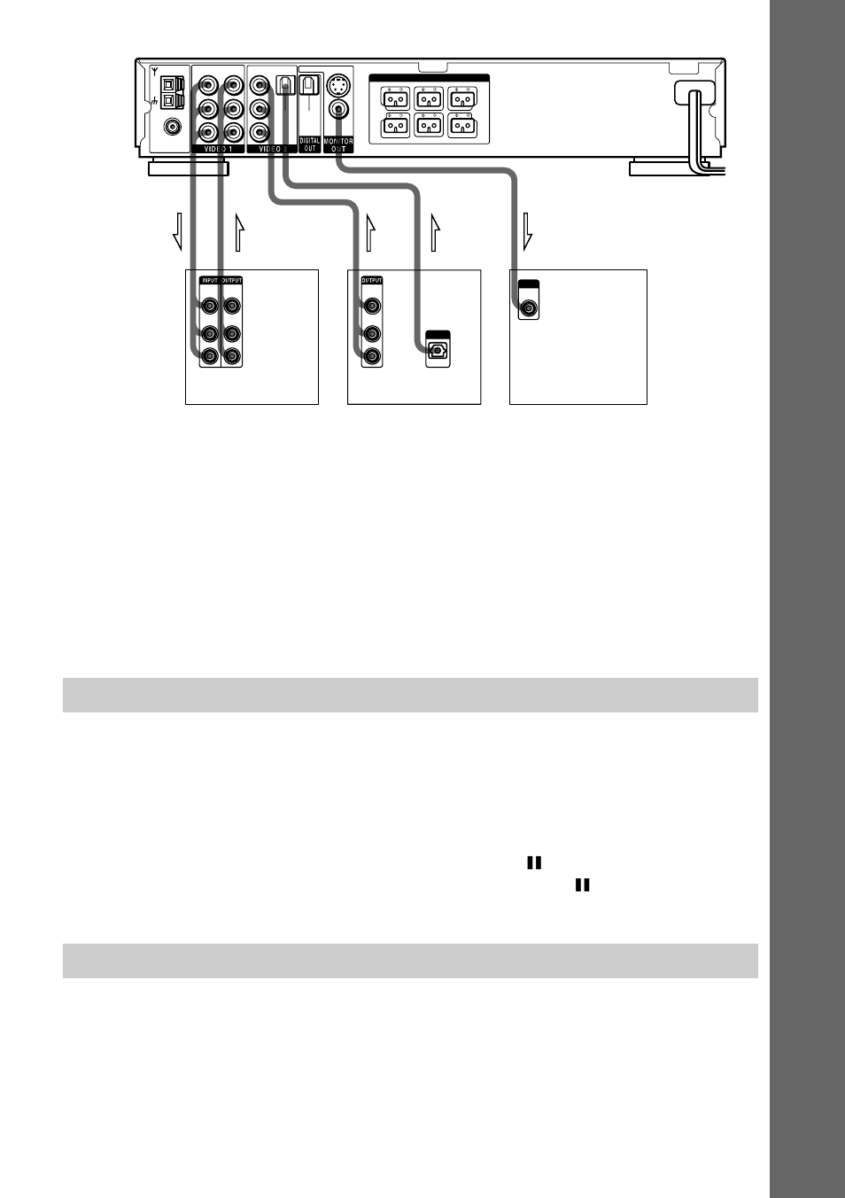 Getting star ted, Connecting the ac power cord (mains lead), Vcr digital satellite receiver tv monitor | Sony HCD-S500 User Manual | Page 23 / 84