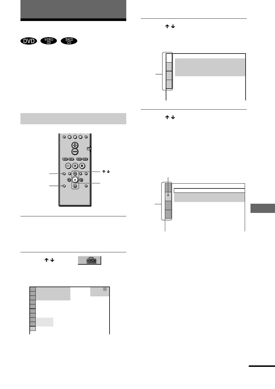 Settings and adjustments, Using the setup display, How to use the setup display | Sony HCD-S500 User Manual | Page 63 / 84