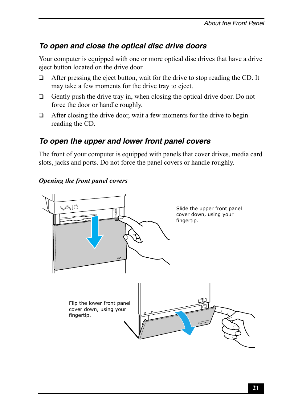 Sony VGC-RA820G User Manual | Page 21 / 72