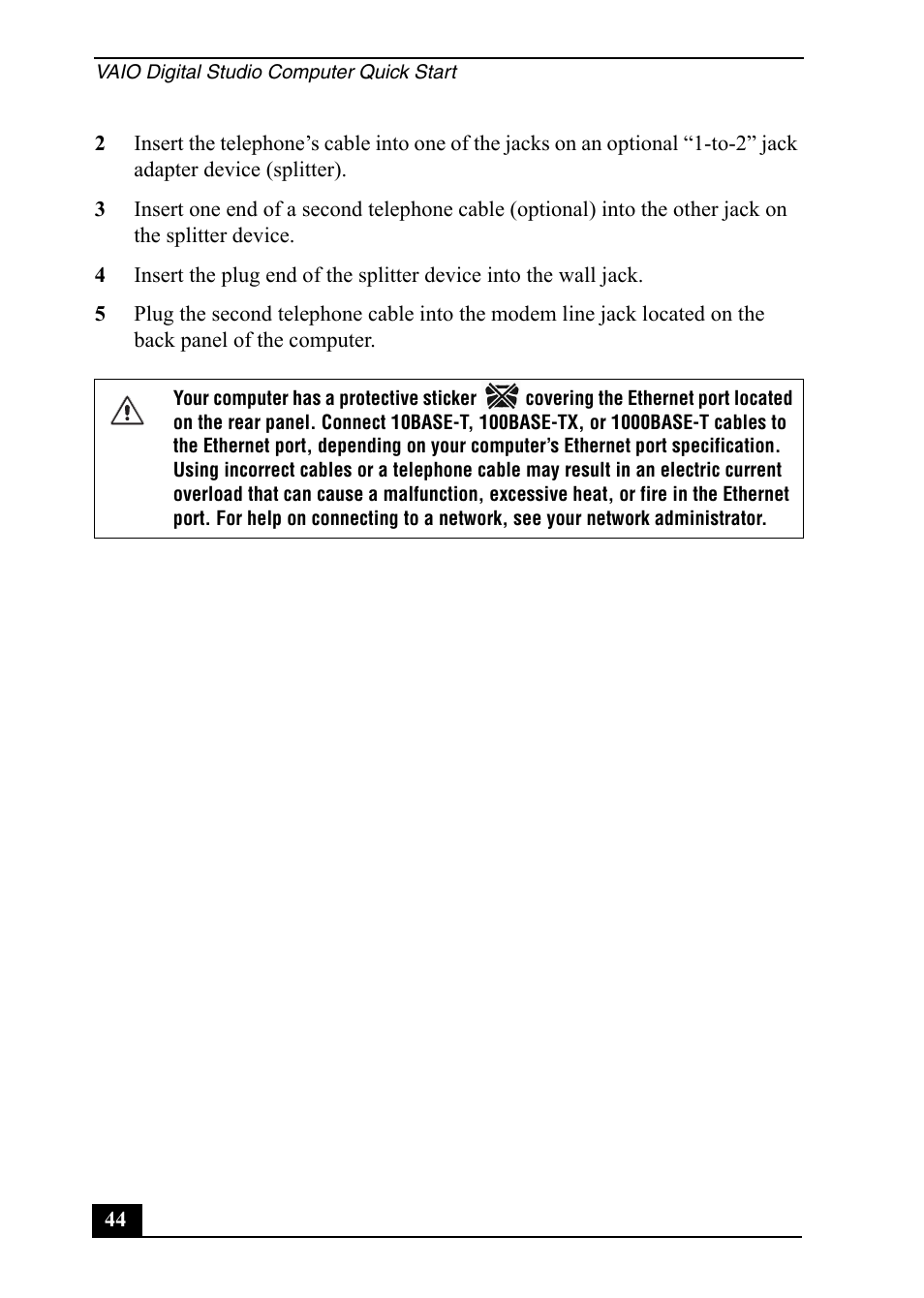 Sony VGC-RA820G User Manual | Page 44 / 72