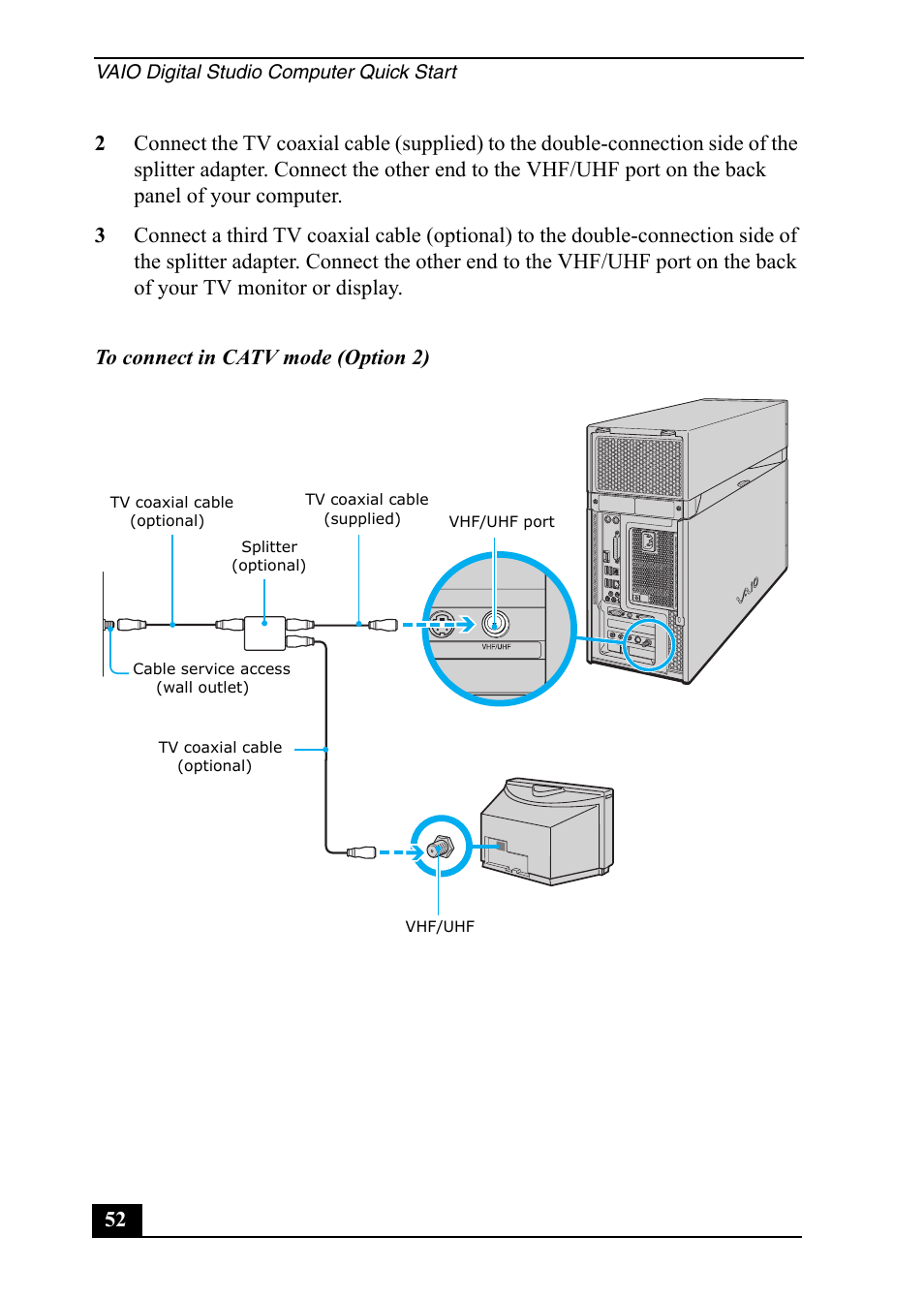 Sony VGC-RA820G User Manual | Page 52 / 72